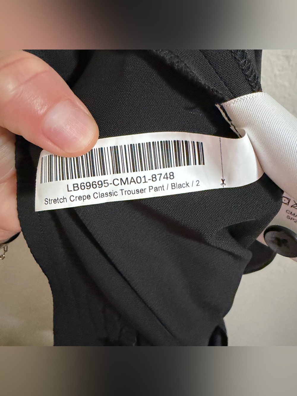 Quince Black Stretch Crepe Classic Trouser Pants Wide Leg Workwear NWT Size 2 - Picture 14 of 14